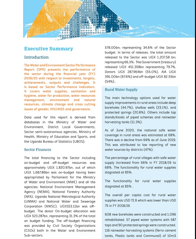 SECTOR PERFORMANCE REPORT 2020